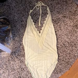 Yellow detail body suit